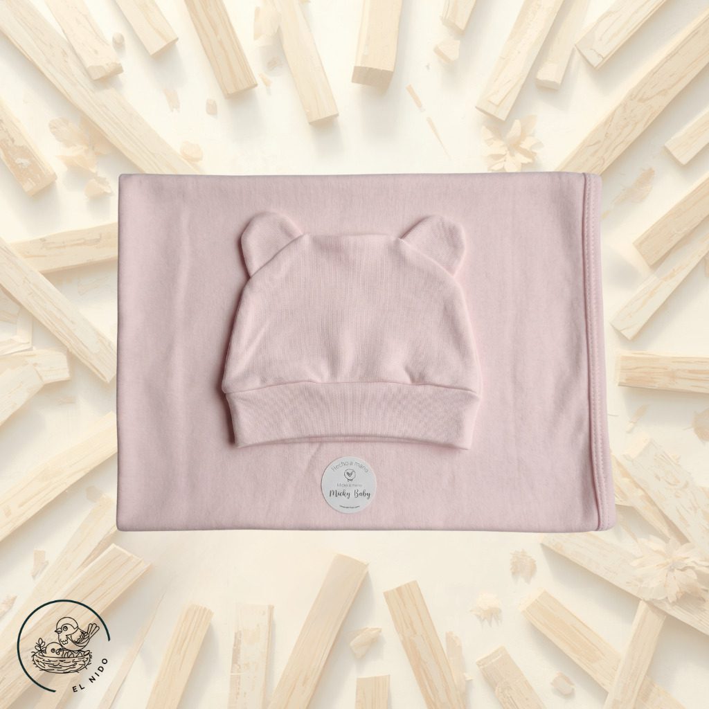 Conjunto Manta y Gorro de Algodón